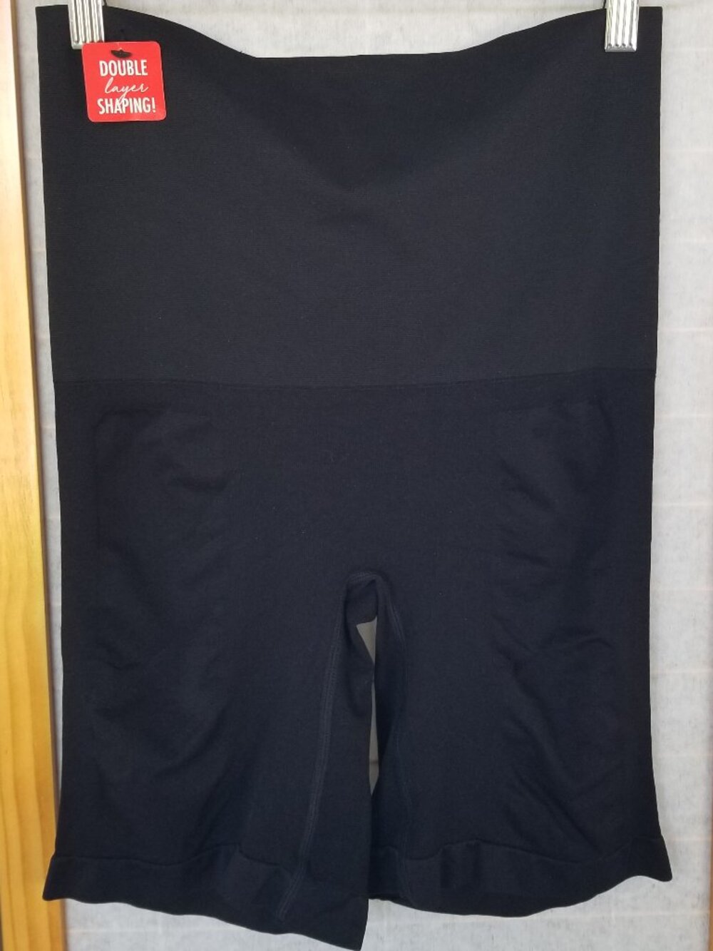 Skinny Girl Black Long-line Shapewear Size XL High Waist Long Shorts Length NWT